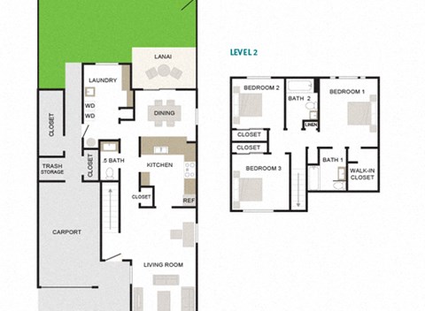 Kaimana 3x2 1402sf Townhome